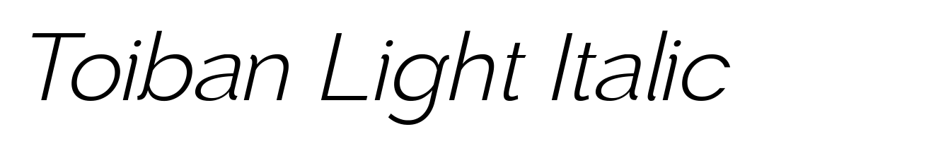 Toiban Light Italic
